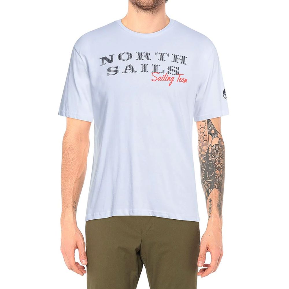 North Sails Pristine White Rubber Logo T-Shirt