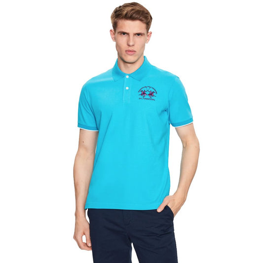 La Martina Elegantes Poloshirt aus Stretch-Baumwoll-Piqué