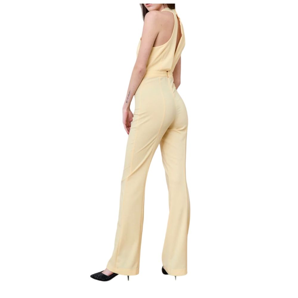 Patrizia Pepe Strahlendes kanariengelbes Stretch-Jumpsuit-Kleid