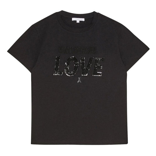 Patrizia Pepe Black Cotton Tops &amp; T-Shirts