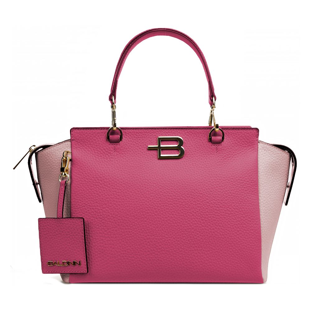 Baldinini Trend Elegant Fuchsia Textured Calfskin Handbag