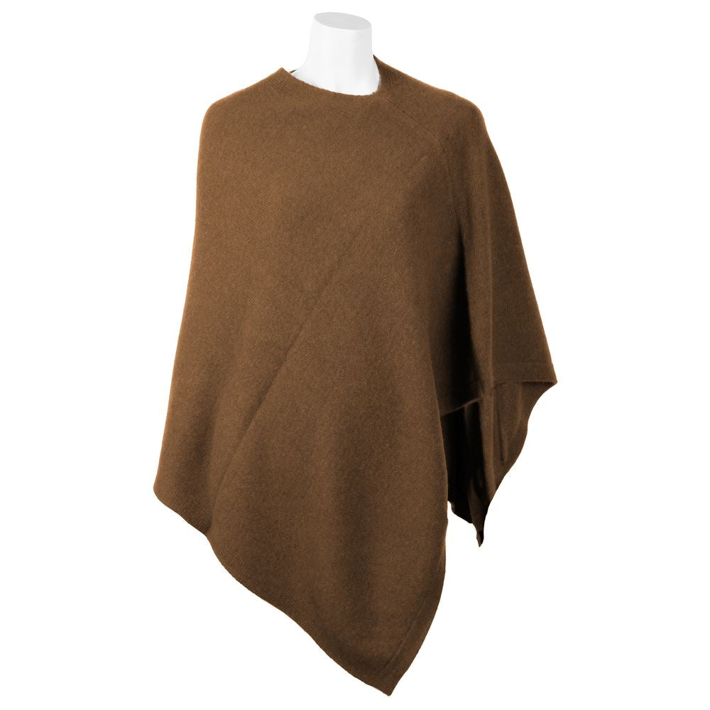 Emilio Romanelli Eleganter Kaschmir-Poncho mit V-Ausschnitt