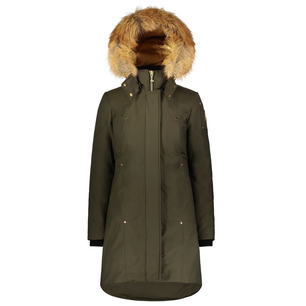 Goldverzierter Stirling-Parka von Moose Knuckles mit blauem Fuchsfell