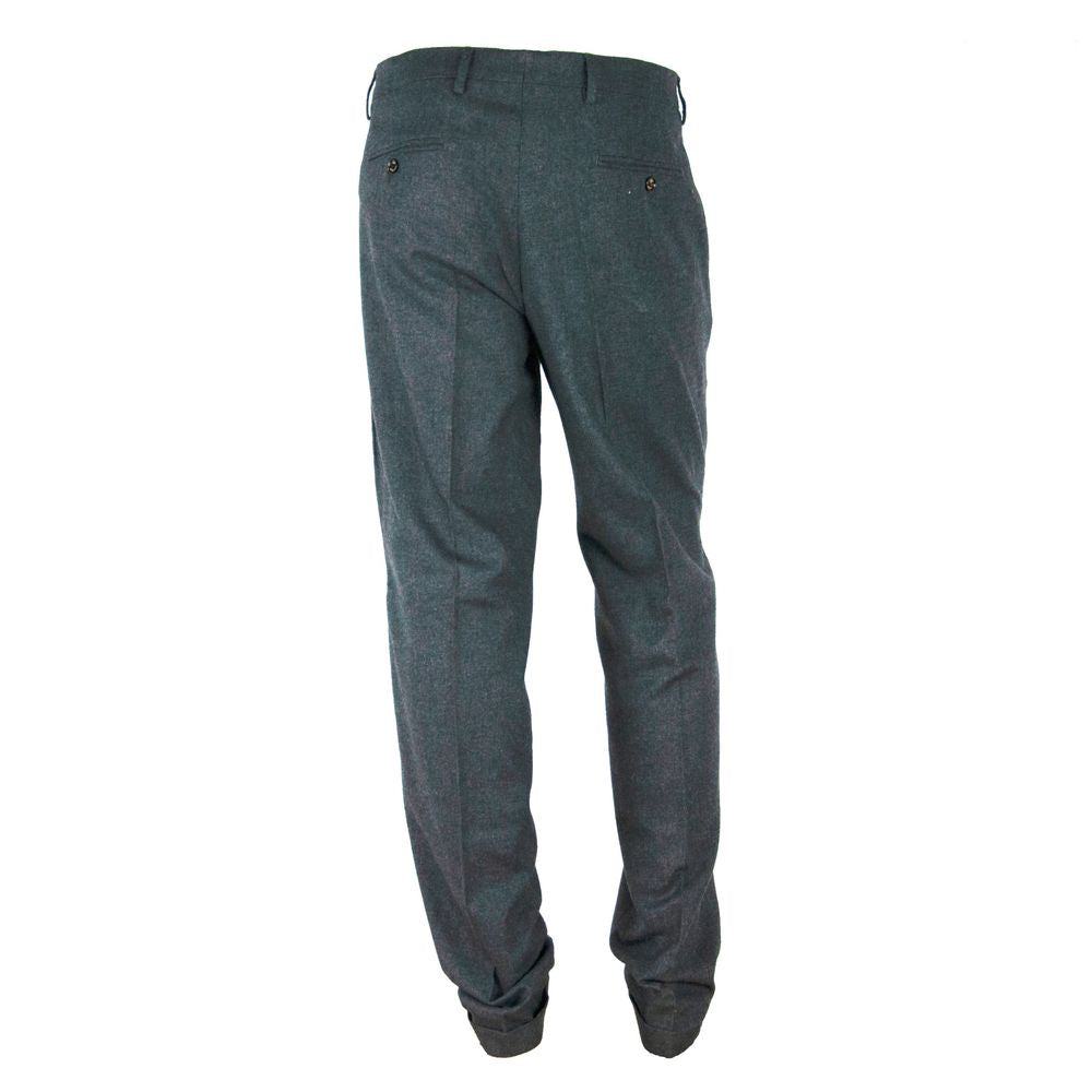 Hergestellt in Italien. Elegant geschnittene graue Winterhose