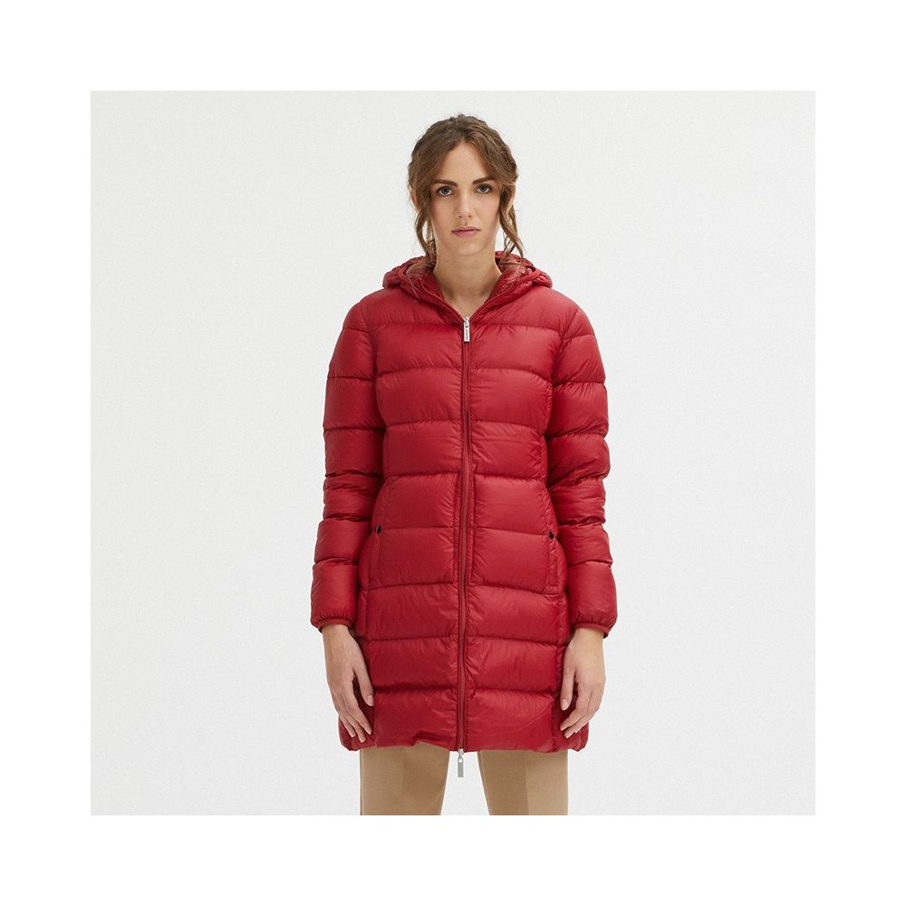 Centograms Red Nylon Jackets &amp; Coat