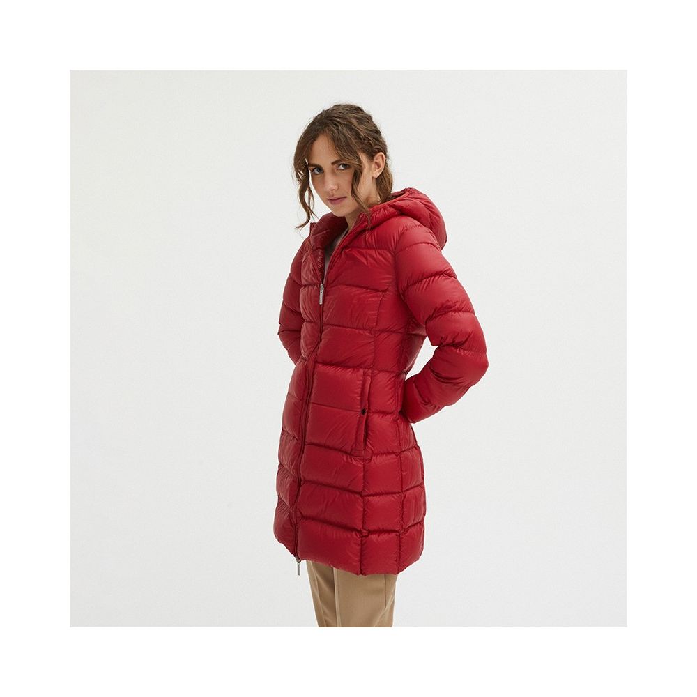 Centograms Red Nylon Jackets &amp; Coat