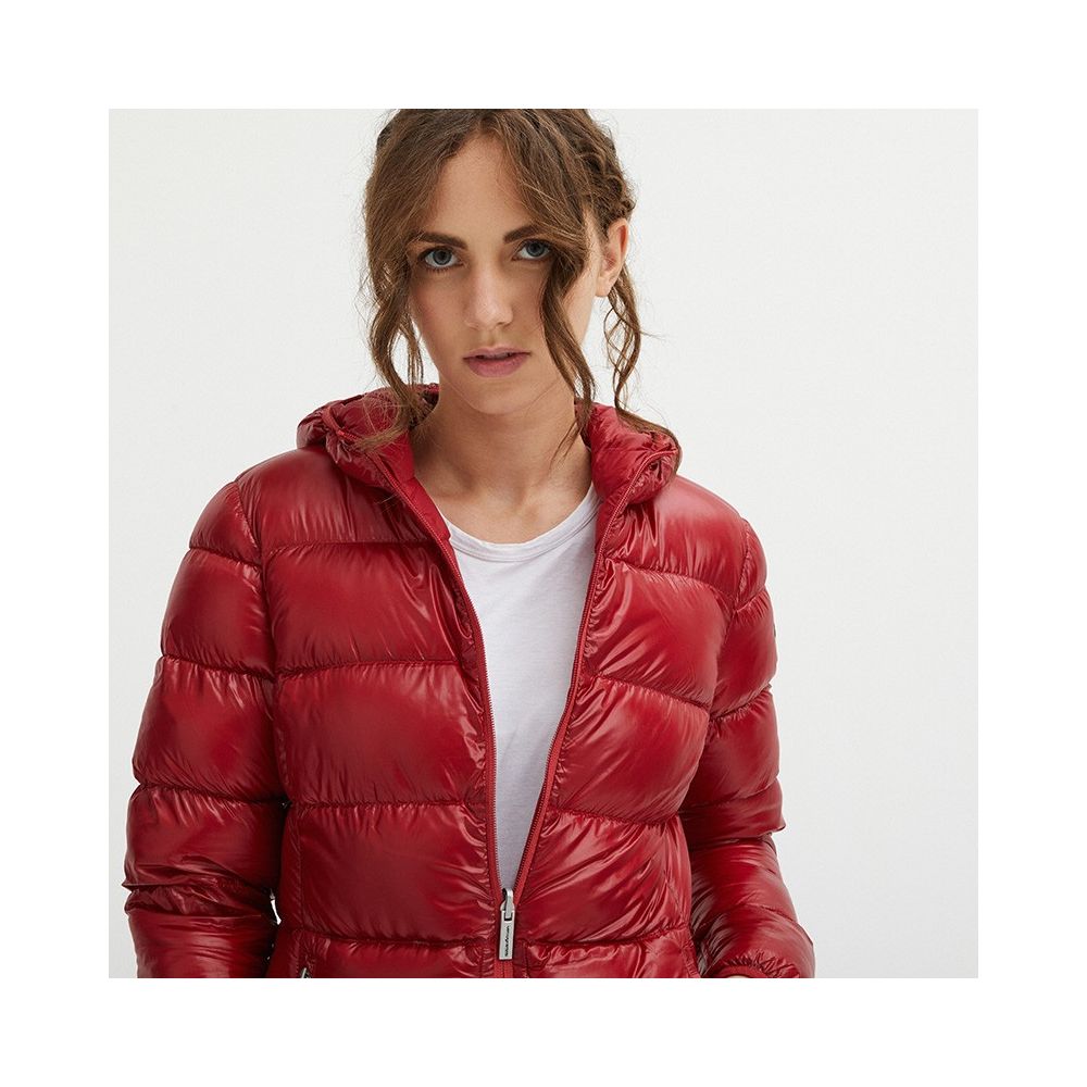 Centograms Red Nylon Jackets &amp; Coat