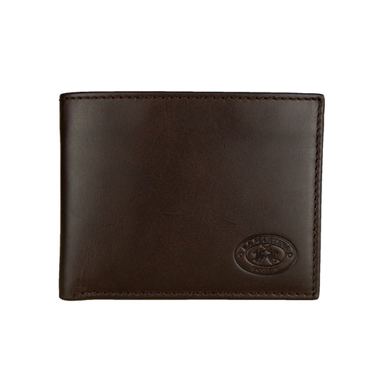 La Martina Brown Leather Men Wallet