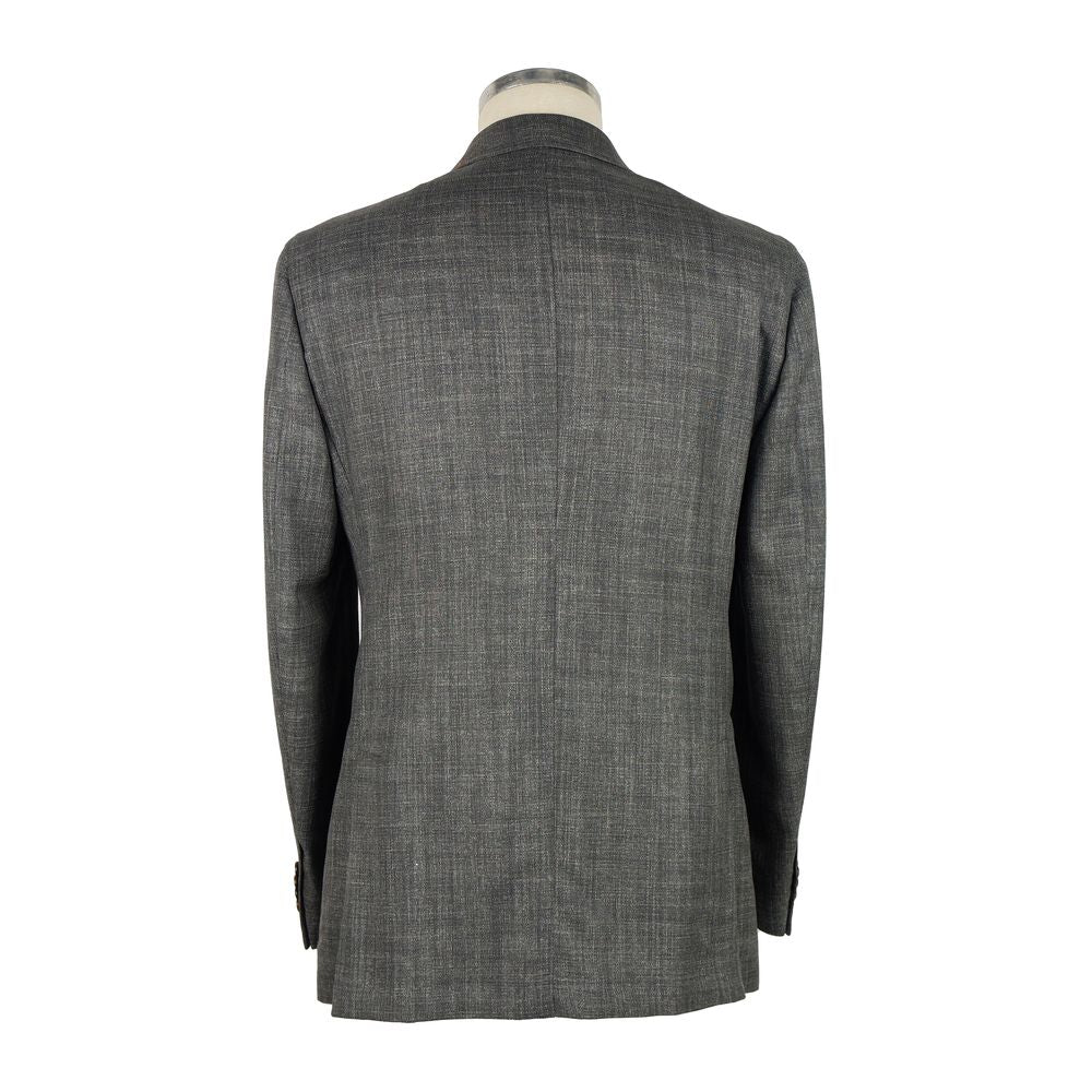 Emilio Romanelli Gray Wool Virgin Blazer