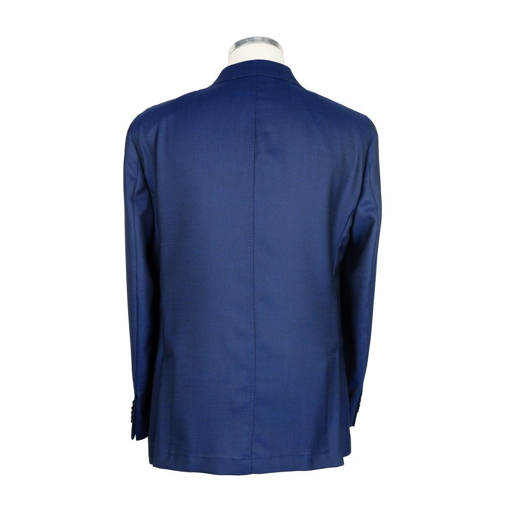 Emilio Romanelli Blue Wool Virgin Blazer