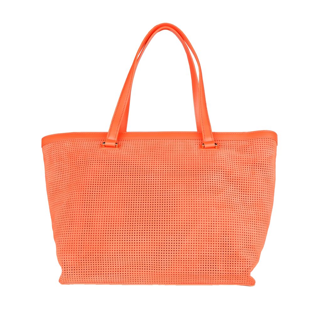 Cavalli Class Chic dunkelorange Lederhandtasche