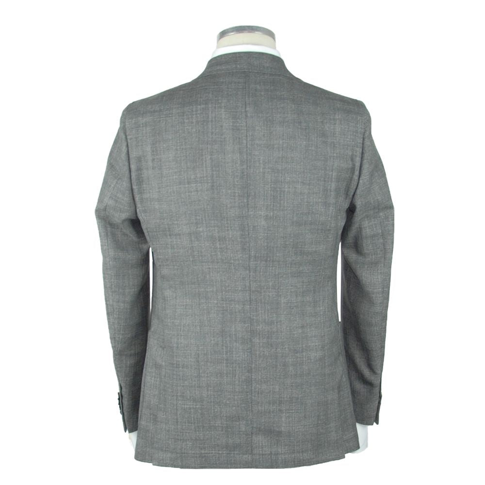 Emilio Romanelli Gray Wool Virgin Blazer