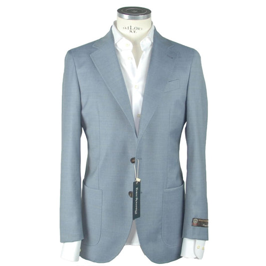 Emilio Romanelli Light Blue Wool Virgin Blazer