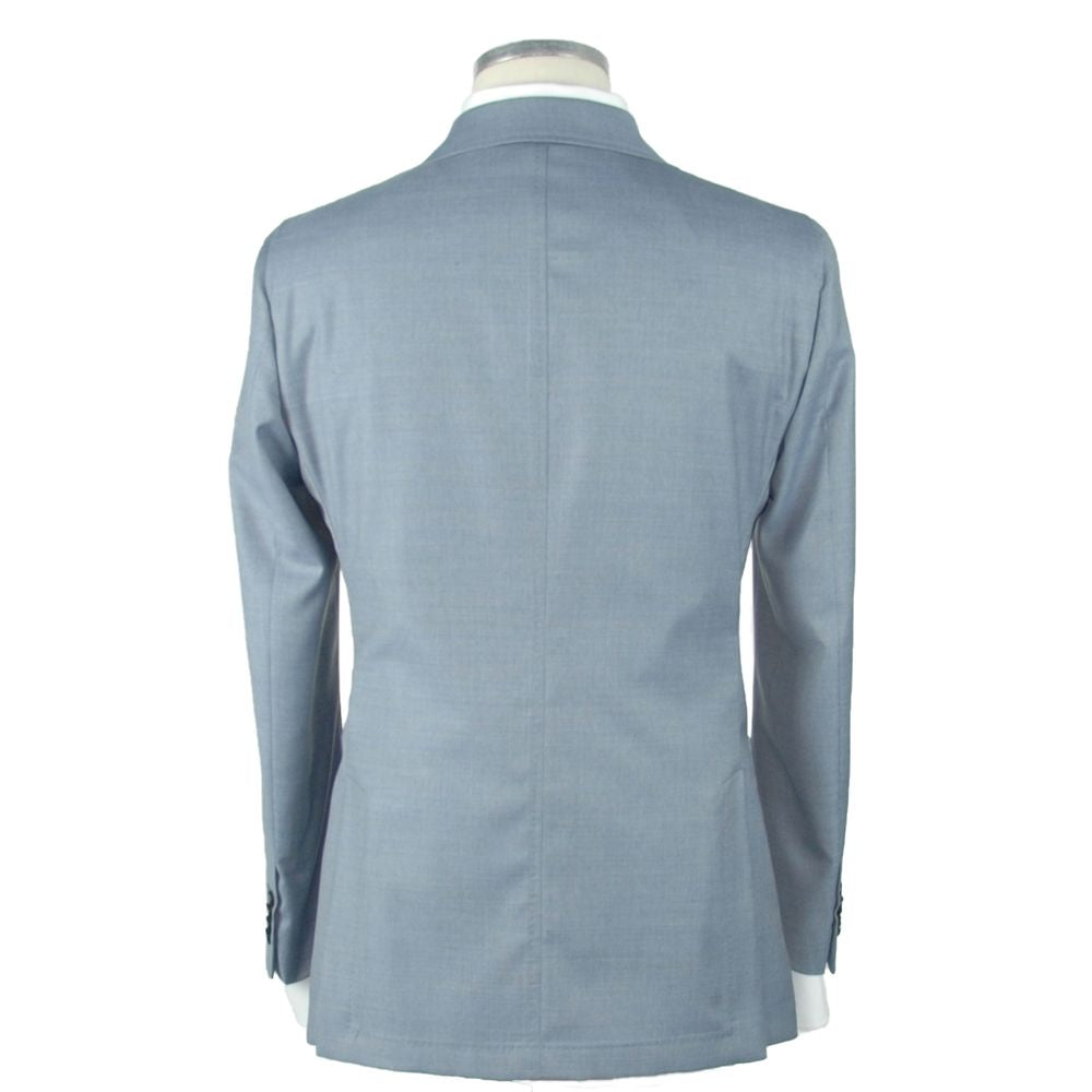 Emilio Romanelli Light Blue Wool Virgin Blazer