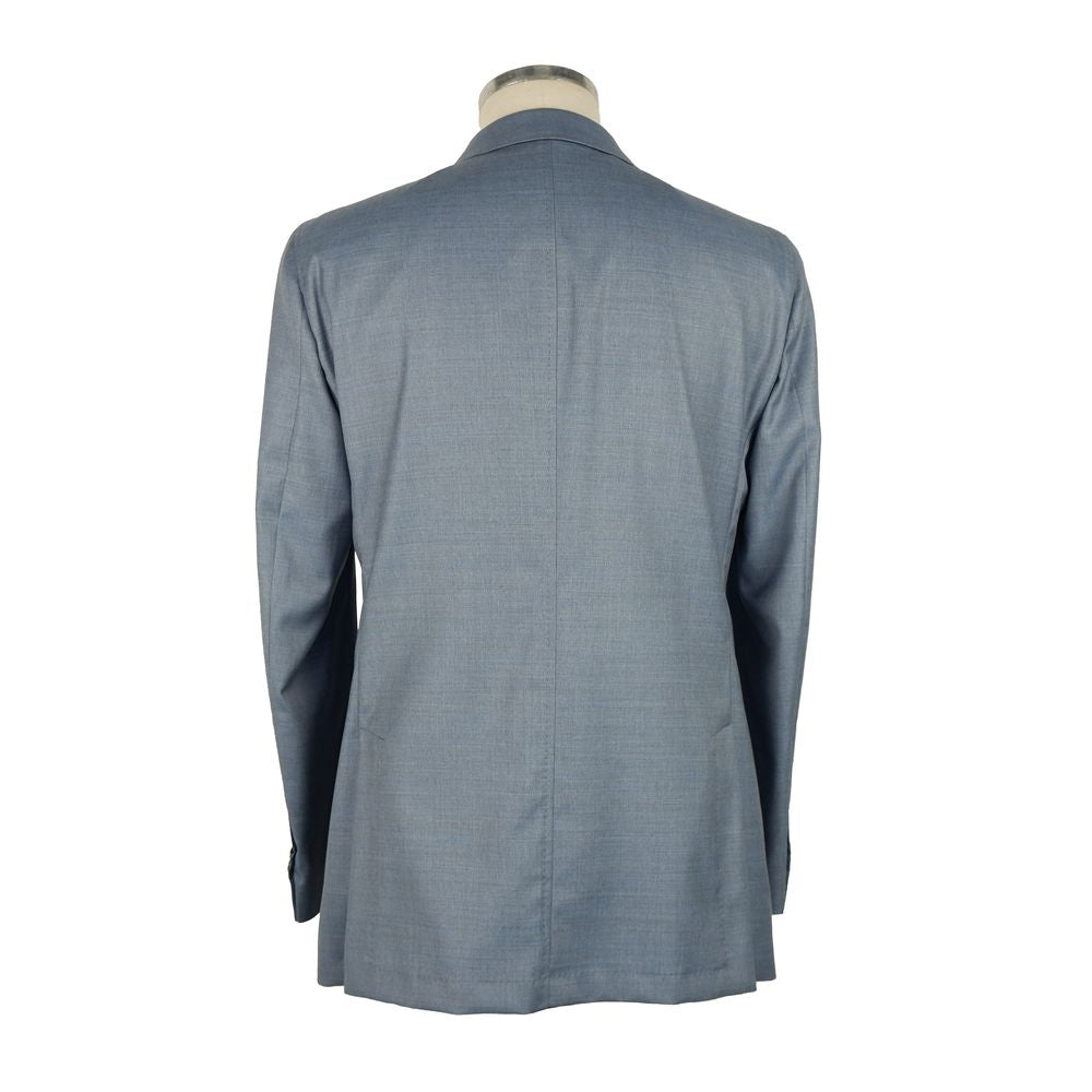 Emilio Romanelli Light Blue Wool Virgin Blazer