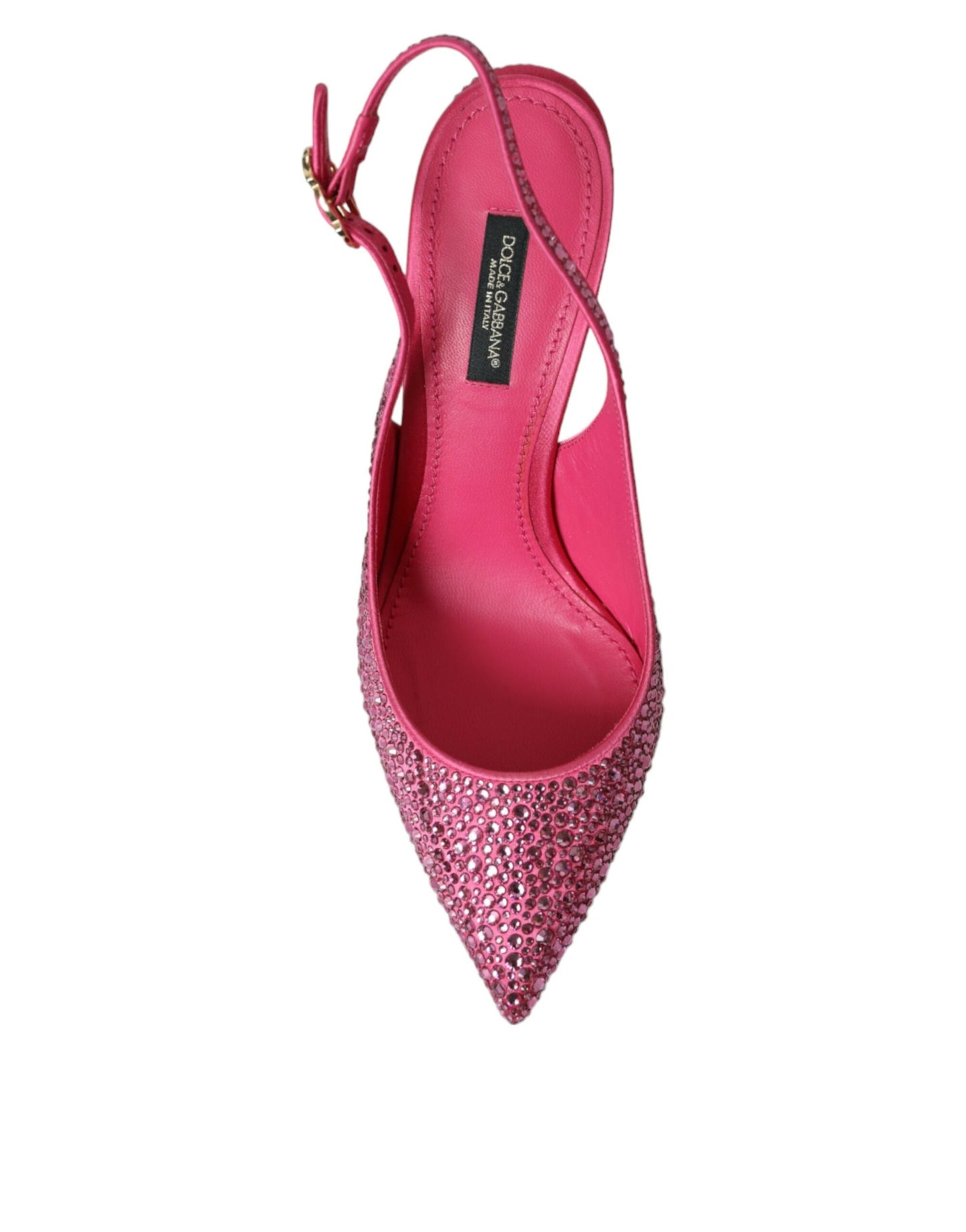 Dolce & Gabbana Pink Slingbacks Crystal Pumps Shoes