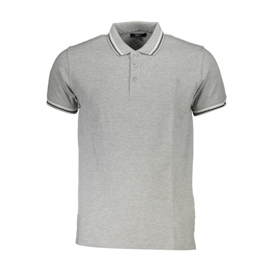 Cavalli Class Gray Cotton Polo Shirt