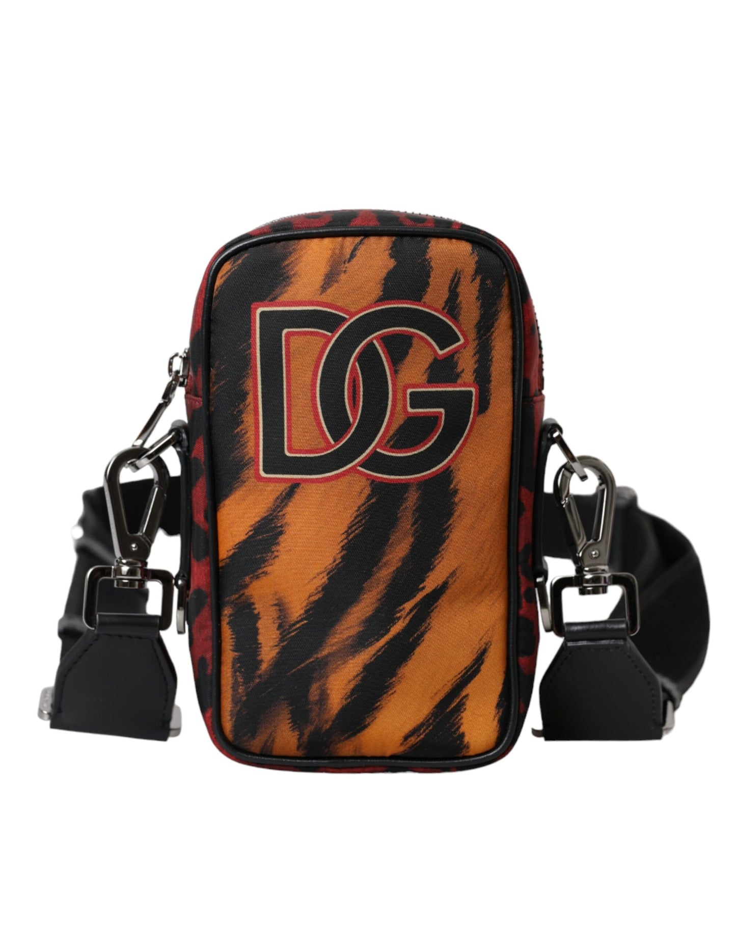 Dolce & Gabbana Multicolor Tiger Print Nylon Logo Cross Body Bag