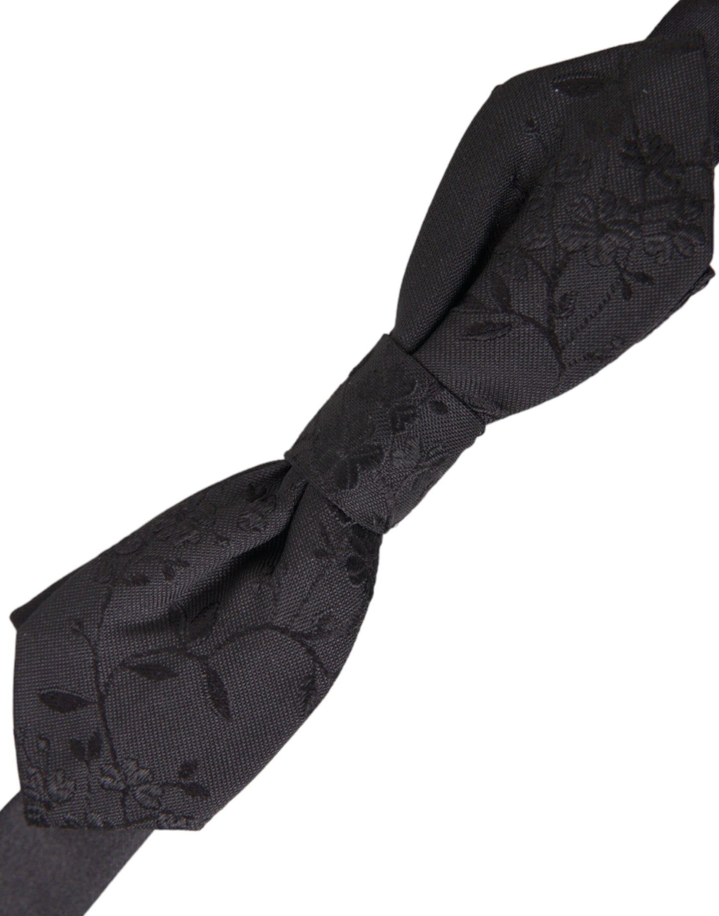 Dolce & Gabbana Black Silk Adjustable Neck Men Bow Tie