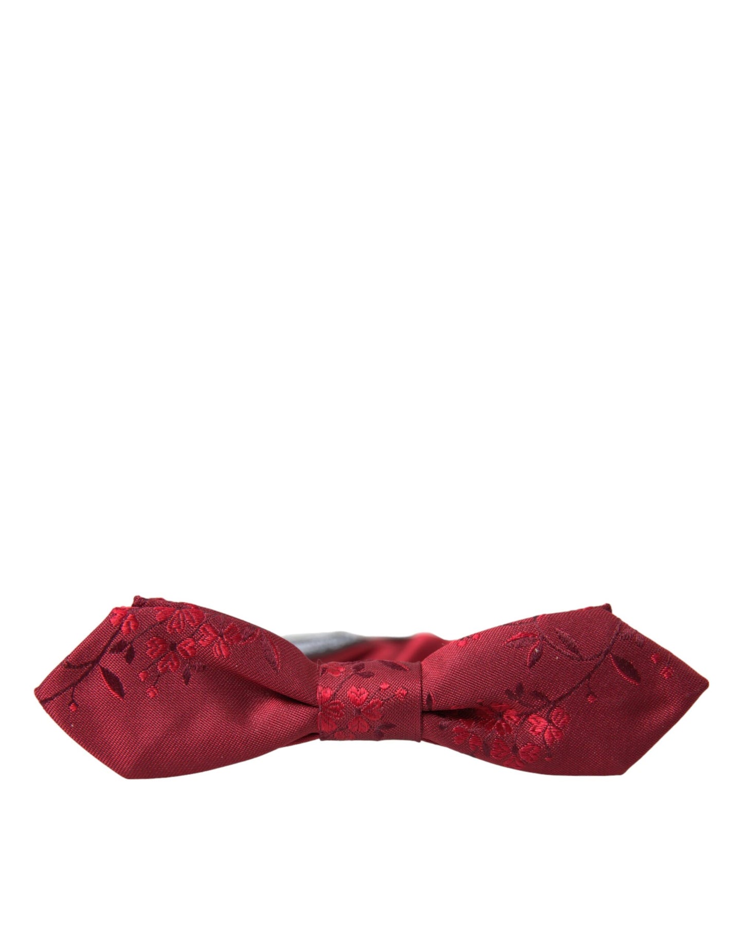 Dolce & Gabbana Red Brocade Silk Adjustable Neck Men Bow Tie