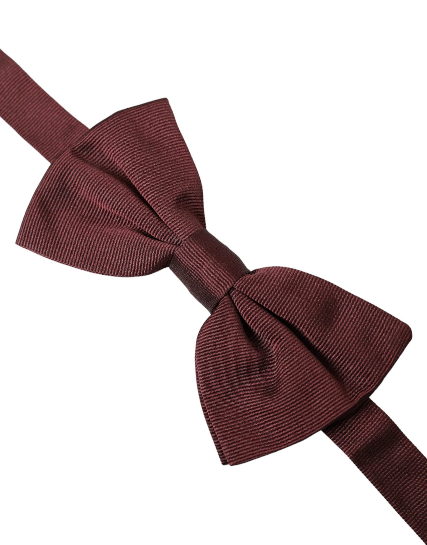 Dolce & Gabbana Maroon Silk Adjustable Neck Men Bow Tie