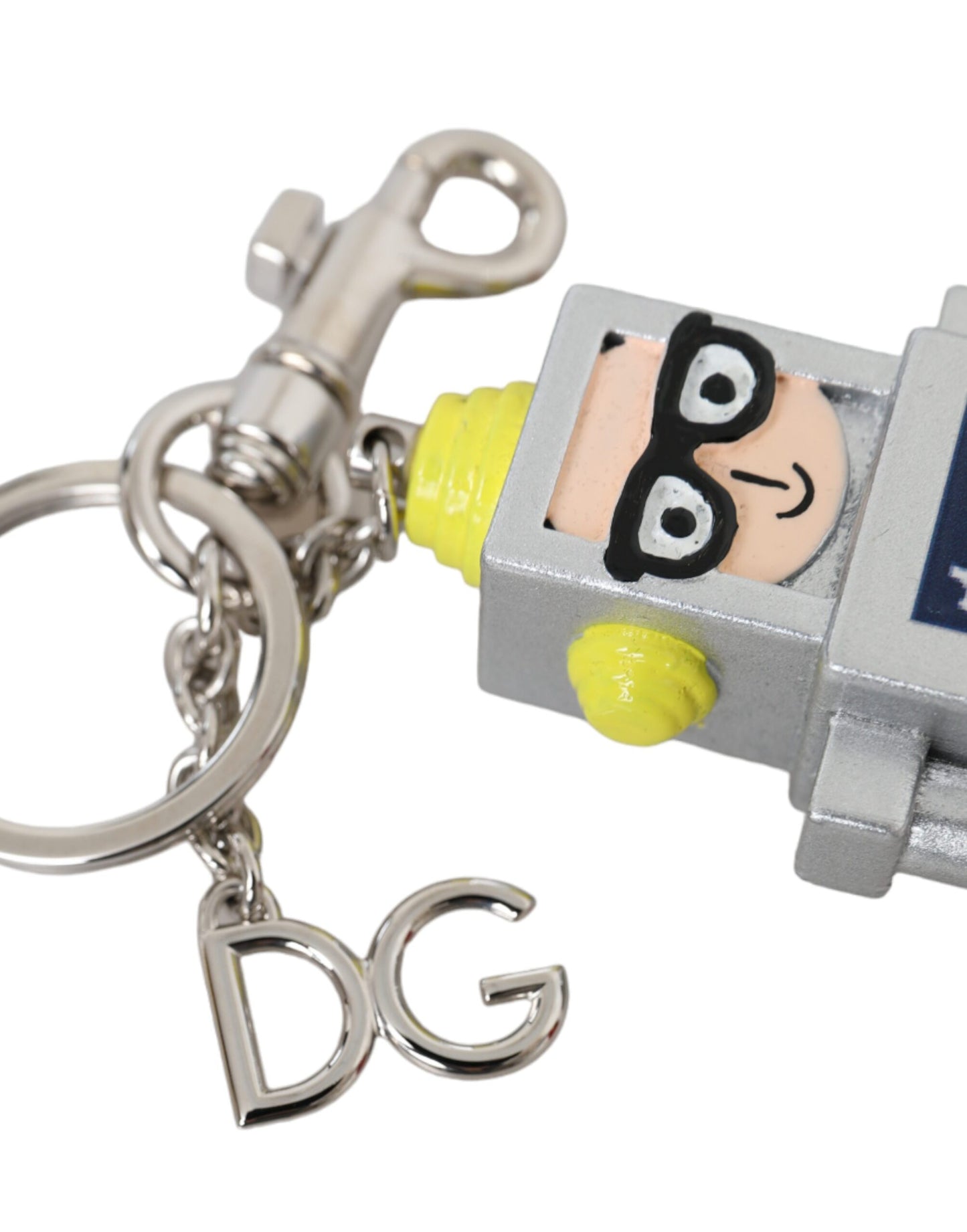 Dolce & Gabbana Multicolor Astronaut Space Metal Logo Keyring Keychain