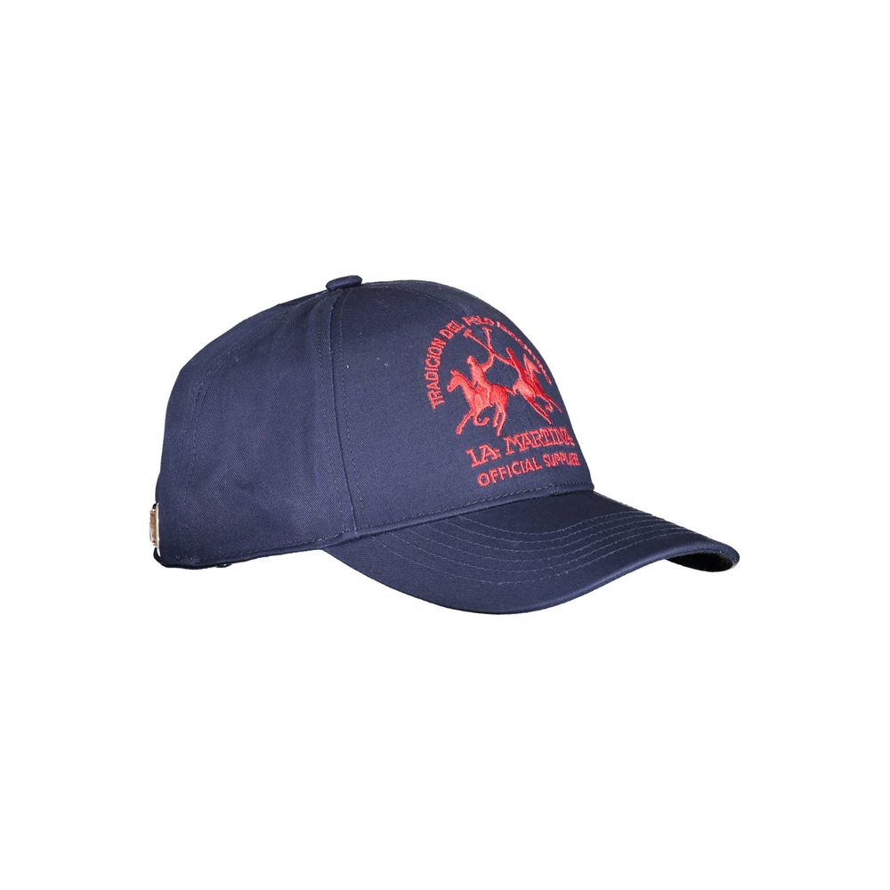 La Martina Blue Cotton Men Cap