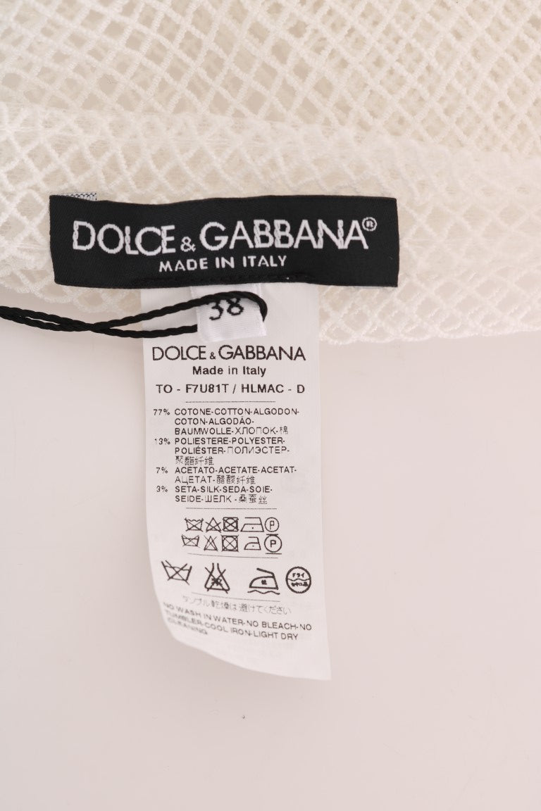 Dolce & Gabbana Sleeveless Transparent Net Tank Top