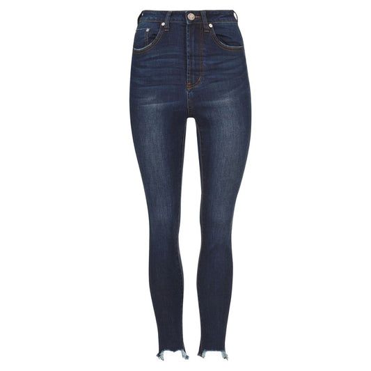 One Teaspoon Damen Skinny Jeans aus Baumwolle in Dunkelblau