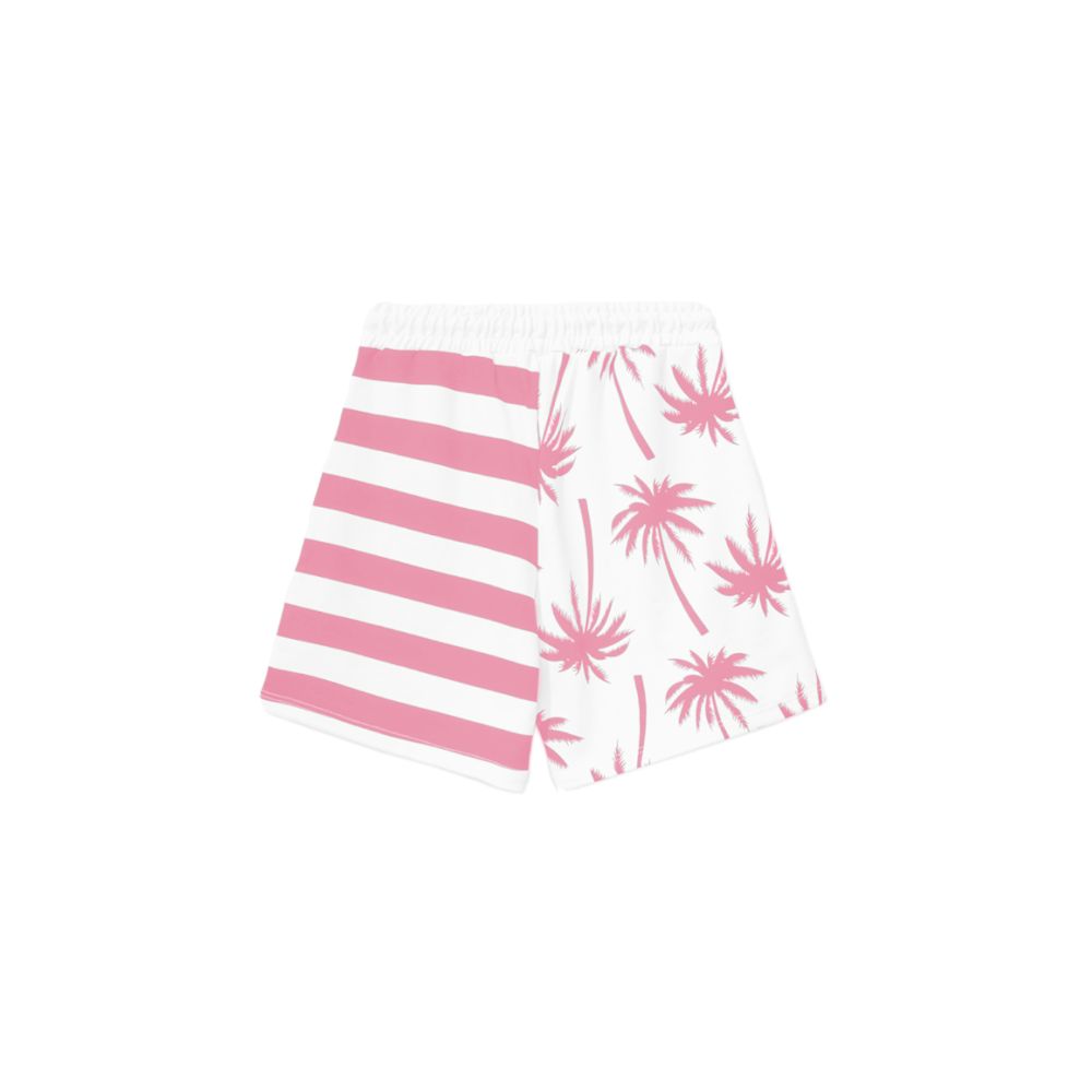 Comme Des Fuckdown Schicke rosa gestreifte Shorts mit Kordelzug