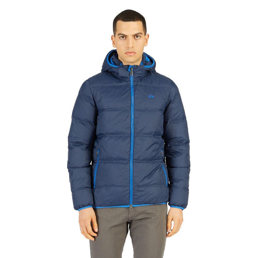 La Martina Blue Nylon Men Jacket