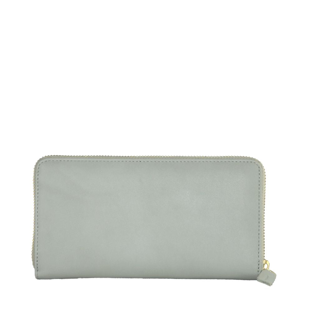 Cavalli Class Gray Leather By Calfskin Wallet