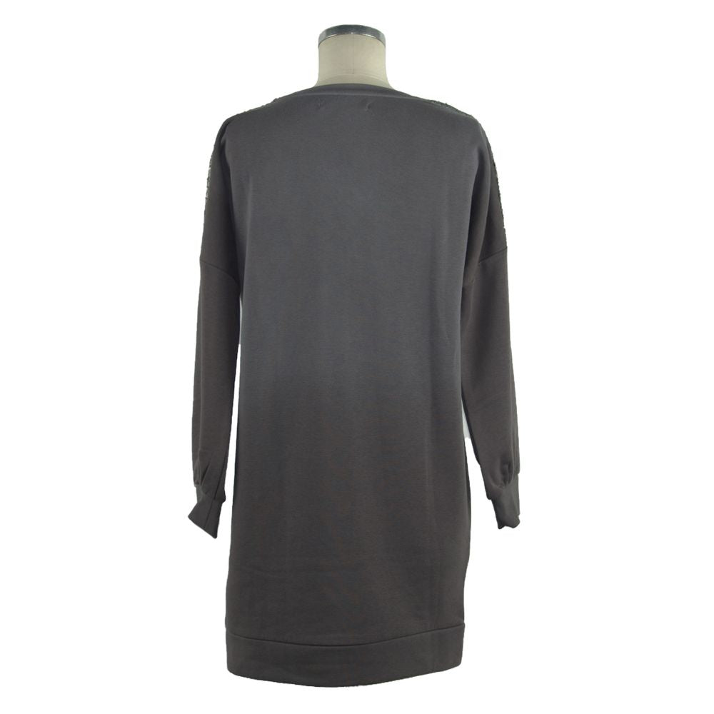 Imperfect Chic Langarm-Sweatshirtkleid in Grau