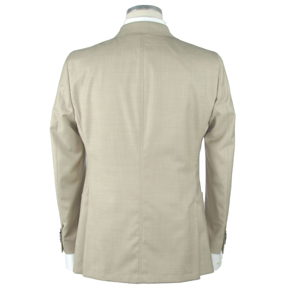 Emilio Romanelli Beige Wool Virgin Blazer