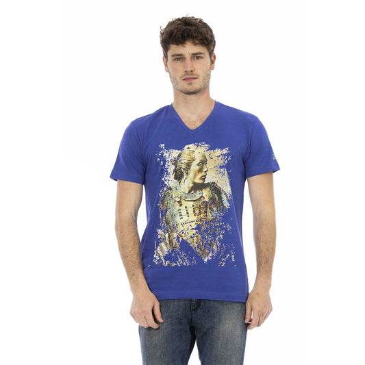 Trussardi Action Elegantes T-Shirt mit V-Ausschnitt und schickem Frontdruck