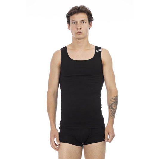 Bikkembergs elegante Tanktops aus Stretch-Baumwolle im Doppelpack