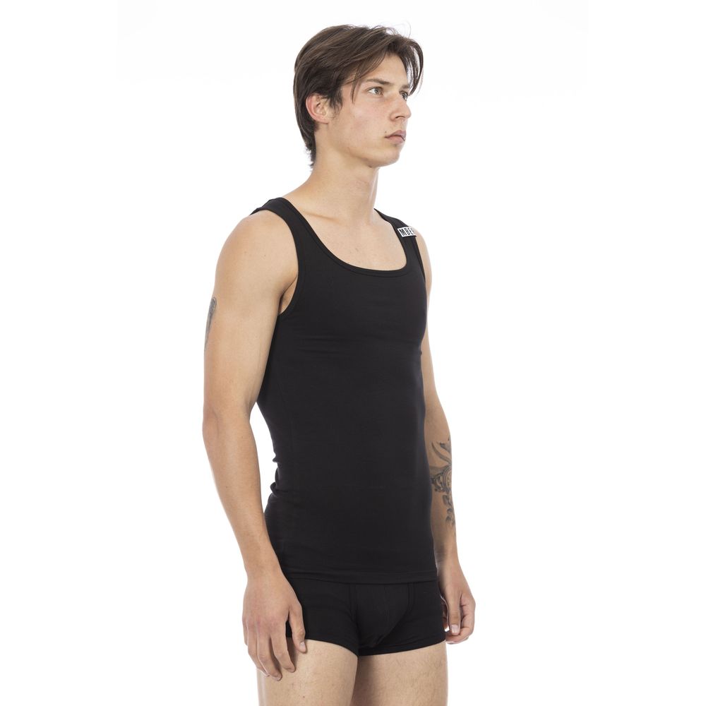 Bikkembergs elegante Tanktops aus Stretch-Baumwolle im Doppelpack