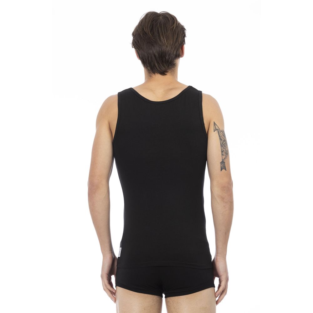 Bikkembergs elegante Tanktops aus Stretch-Baumwolle im Doppelpack