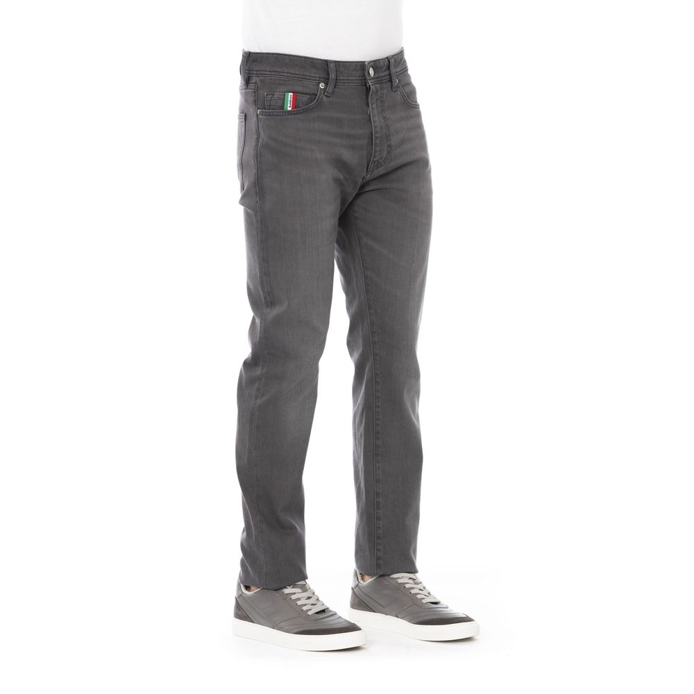 Baldinini Trend Gray Cotton Jeans &amp; Pant