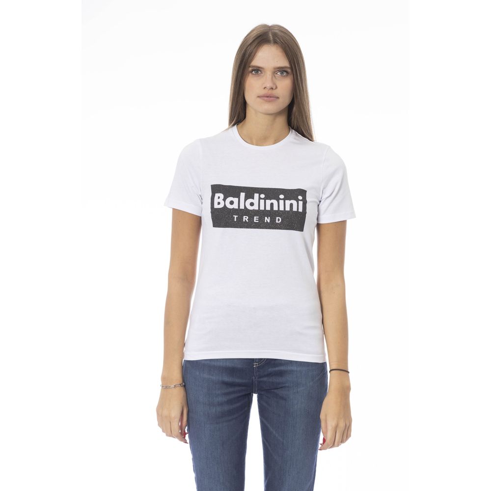 Baldinini Trend White Cotton Tops &amp; T-Shirts