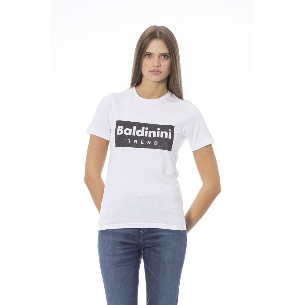 Baldinini Trend White Cotton Tops &amp; T-Shirts