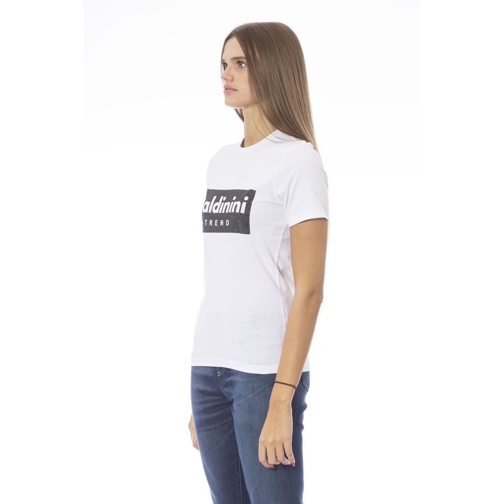 Baldinini Trend White Cotton Tops &amp; T-Shirts