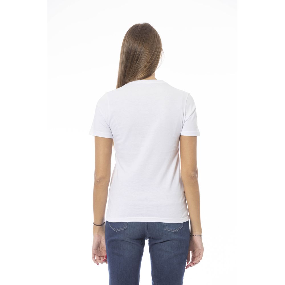 Baldinini Trend White Cotton Tops &amp; T-Shirts