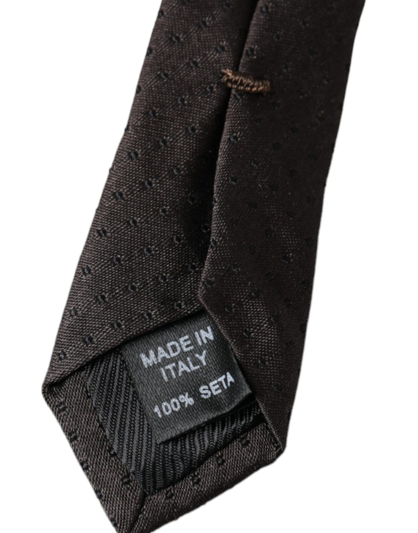 Dolce & Gabbana Black Patterned Silk Adjustable Men Tie