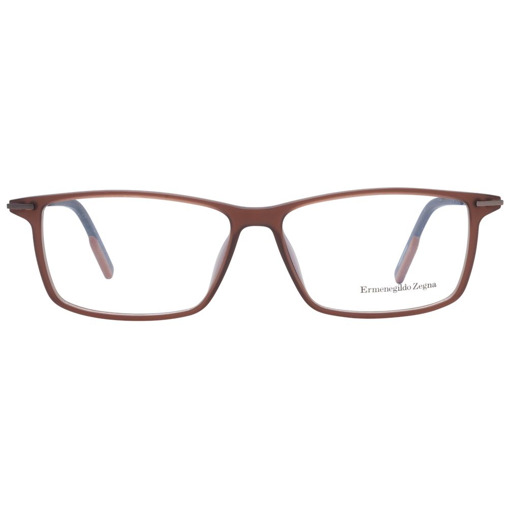 Ermenegildo Zegna Brown Men Optical Frames