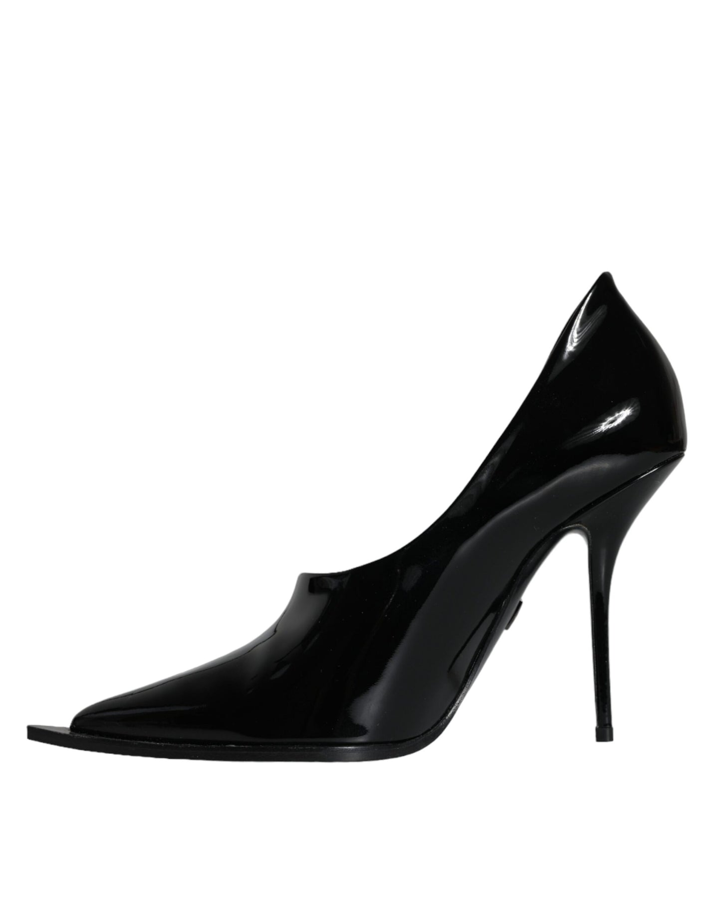 Dolce & Gabbana Black Patent Leather High Heels Pumps Shoes