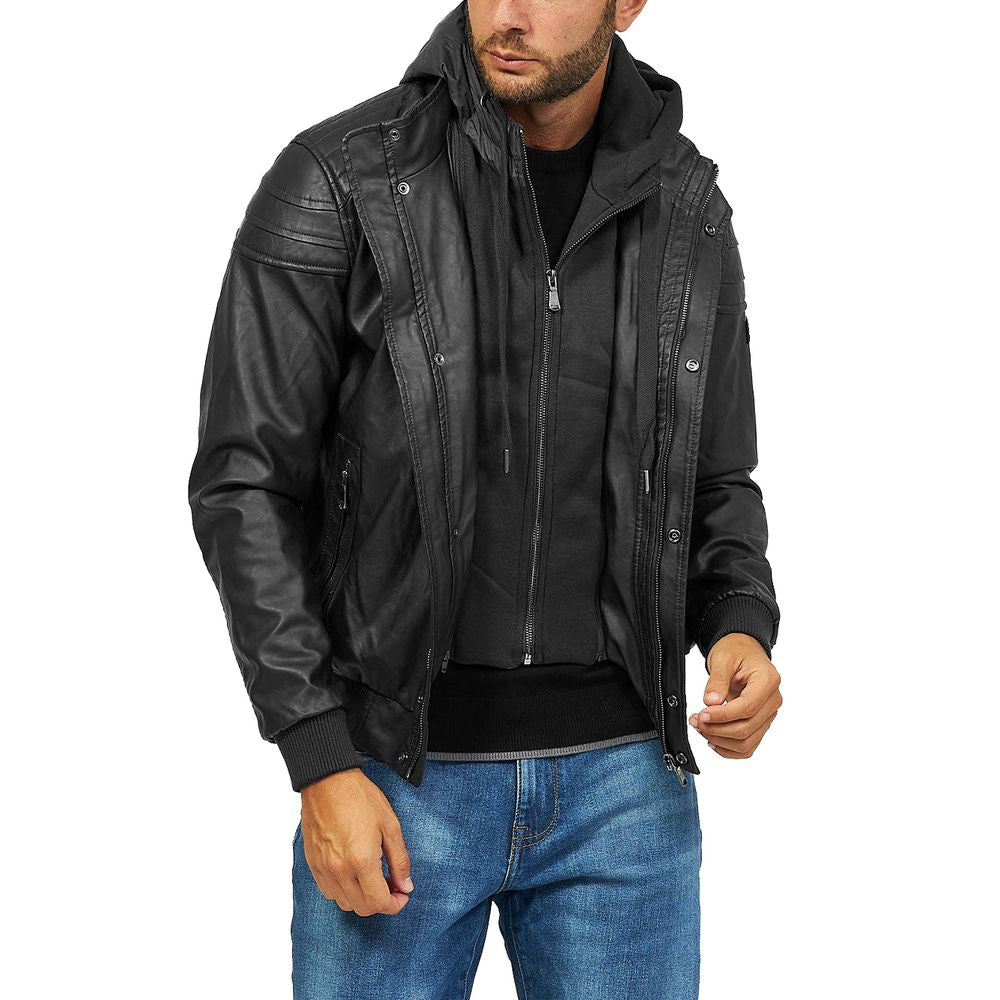 Yes Zee Schwarze Polyethylenjacke