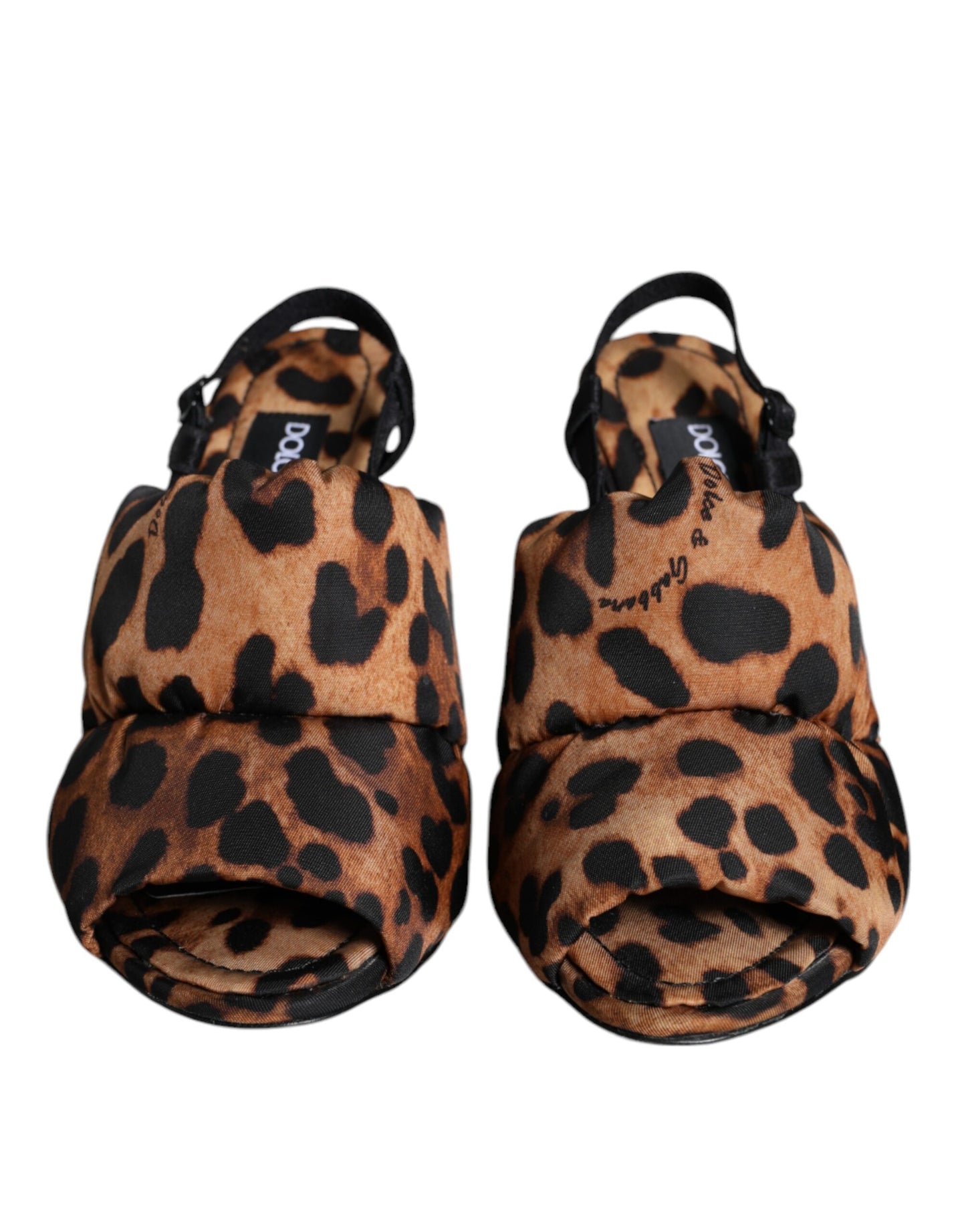 Dolce & Gabbana Brown Leopard Keira Slingback Sandals Shoes