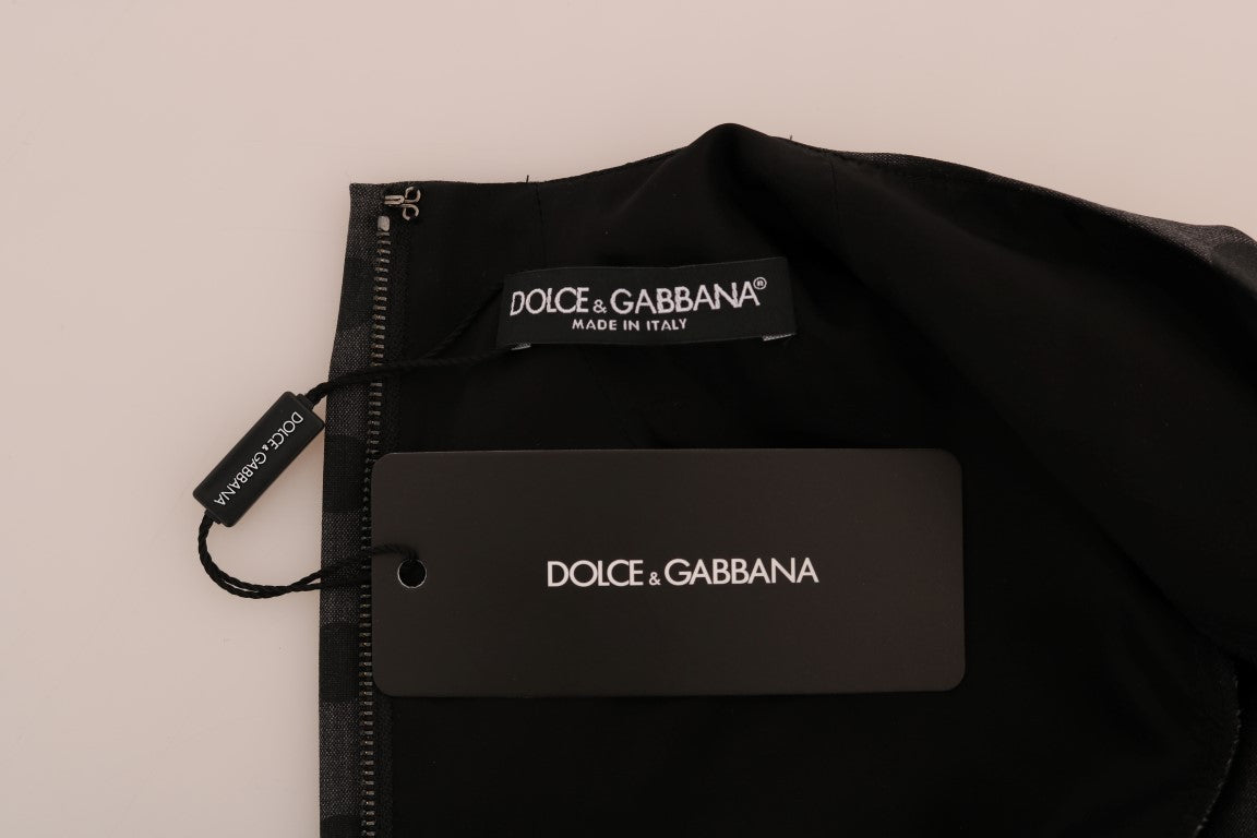 Dolce &amp; Gabbana Elegantes gepunktetes Kleid aus Wollmischung