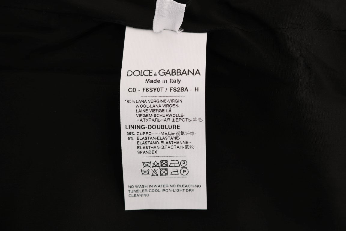 Dolce &amp; Gabbana Schickes ärmelloses, gepunktetes Wollkleid